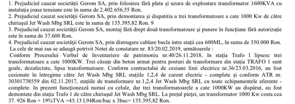 Extras din motivarea Sentinței nr. 345/2019 a Tribunalului Buzău din dosarul nr. 1530/114/2017/a75, afirmații ale administratorului special al Gerom SA