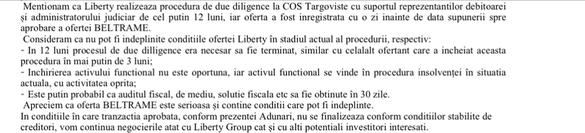 DOCUMENT Oferta grupului italian Beltrame, printre cei mai mari din Europa, de preluare a COS Târgoviște a fost aprobată. Fostul Sidex, al familiei Gupta, care a venit cu mai mulți bani, este păstrat în rezervă ca plan B