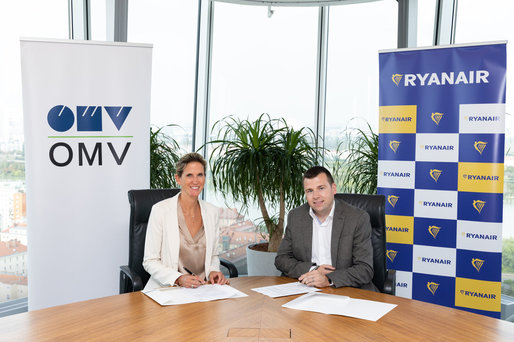 Ryanair semnează cu OMV pentru achiziția de combustibil pe aeroporturile din România, Austria și Germania