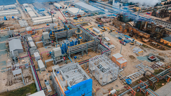 FOTO Noua centrală în cogenerare de la Petromidia, finalizată în proporție de peste 80%