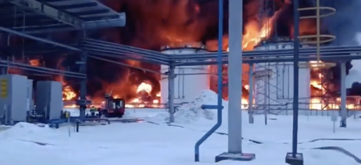 VIDEO Incendiu la terminalul Novatek de GNL de la Marea Baltică, în urma unui atac cu drone