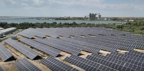 Parcul fotovoltaic finalizat în 2022 la Năvodari. Sursă foto: captură Linkedin