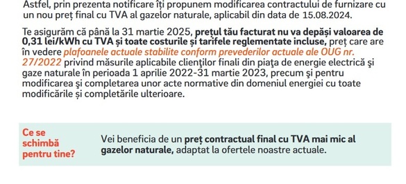 FOTO Germanii de la E.ON și-au anunțat clienții din România că le oferă un preț mai mic. Cu un avertisment