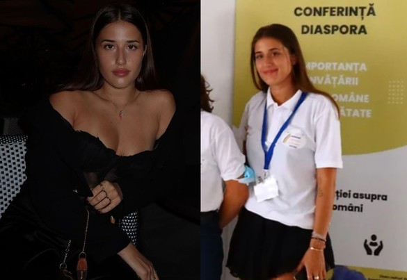 Milana-Maria Ilie. Surse foto: contul public Instagram (stânga), Centrul Franco-Român de Cooperare Economică și Culturală (dreapta)