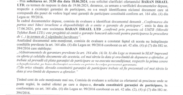 DOCUMENT Cea mai mare companie de inginerie din Israel - eliminată de la licitația pentru proiectul-mamut datând din regimul Ceaușescu