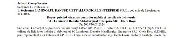 DOCUMENT Combinatul Oțelu Roșu, aproape să fie scos oficial la vânzare. Umbrărescu a cumpărat și creanțele partenerilor celei mai mari uzine din Transnistria