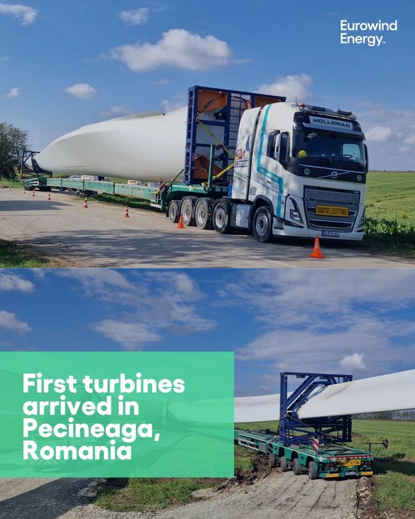 FOTO Danezii de la Eurowind Energy au instalat deja în România cea mai mare turbină eolienă construită până acum