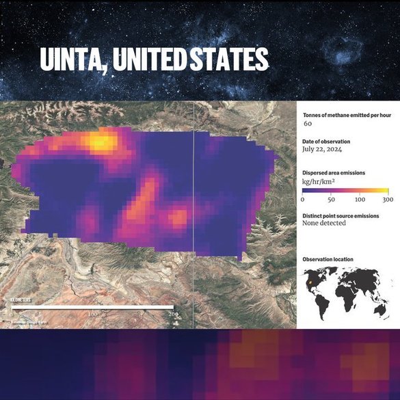 FOTO Monitorizarea din satelit a bazinelor petrolifere demonstrează că nivelul de gaz metan degajat în atmosferă este de aproape cinci ori mai mare decât cel din statisticile oficiale