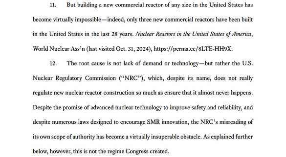 DOCUMENT Un dezvoltator american de mini-reactoare nucleare activ și în România și-a dat în judecată reglementatorul federal din SUA, după ce l-a lăudat pe cel român