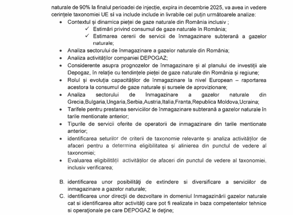 Extras din documentația de atribuire