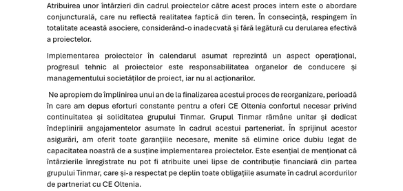 EXCLUSIV DOCUMENTE Blocaj în relația dintre 2 coloși energetici - CEO și Tinmar - parteneri în proiecte-cheie de înlocuire a centralelor pe lignit din Oltenia