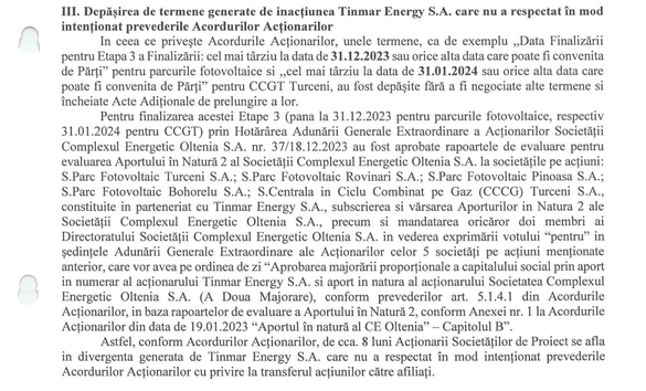 Extras din caietul de sarcini al licitației