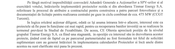 EXCLUSIV DOCUMENTE Blocaj în relația dintre 2 coloși energetici - CEO și Tinmar - parteneri în proiecte-cheie de înlocuire a centralelor pe lignit din Oltenia