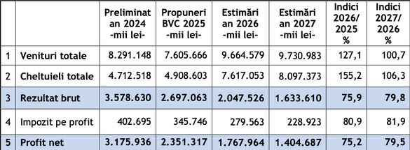 Previziunile Romgaz pentru următorii 3 ani