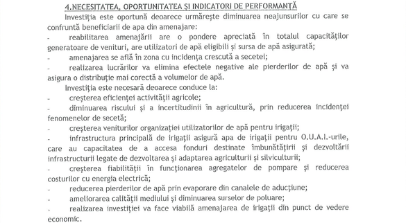 Extras din documentația de atribuire