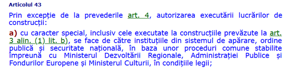 Extras din Legea privind autorizarea executării lucrărilor de construcții