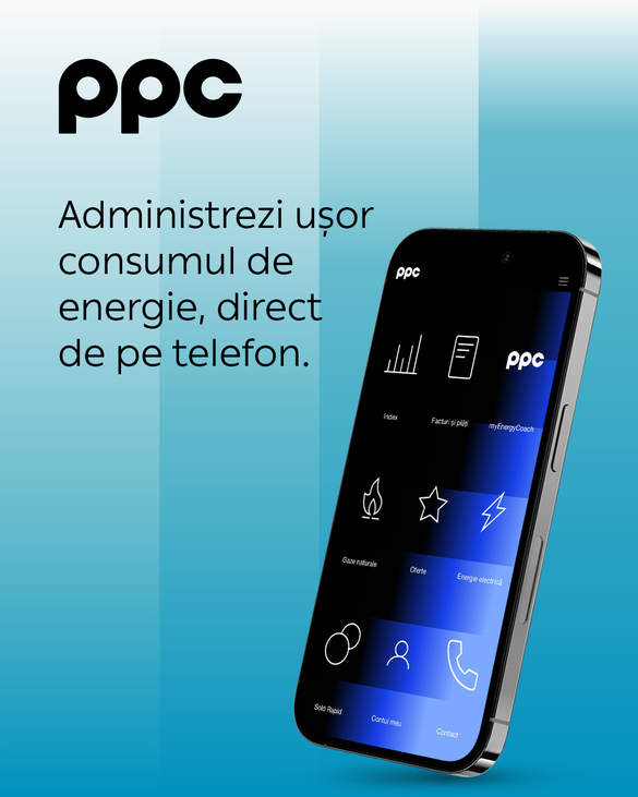 PPC - anunț către clienți legat de facturi și aplicația myPPC - FOTO