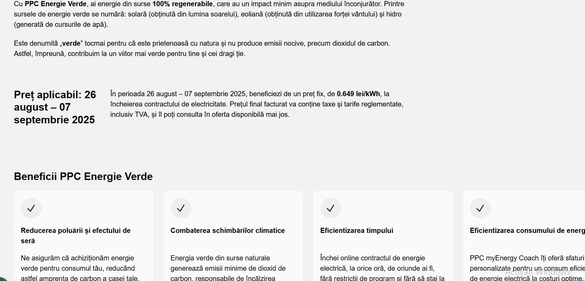 PPC anunță - Lansează o ofertă promo la energie FOTO