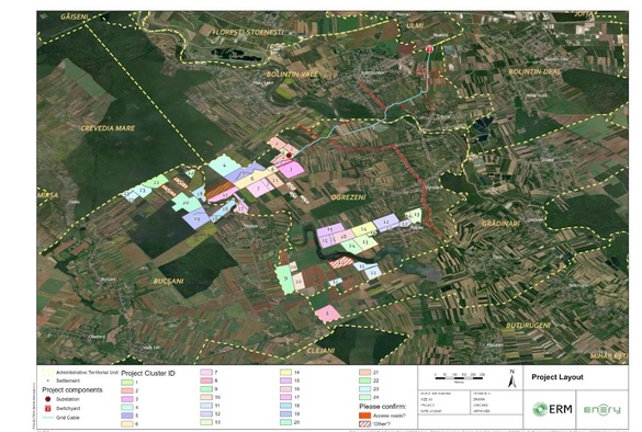 EXCLUSIV FOTO Mega-parc fotovoltaic în România. Austriecii de la Enery încep lucrările la cel mai mare proiect fotovoltaic din România ajuns în acest stadiu
