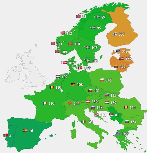 Prețurile de luni ale energiei de pe piețele spot din întreaga Europă 