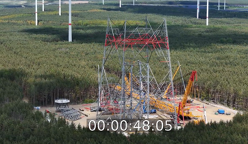 VIDEO Cea mai mare turbină eoliană, mai mare ca Turnul Eiffel, ridicată în Germania pe fondul criticilor