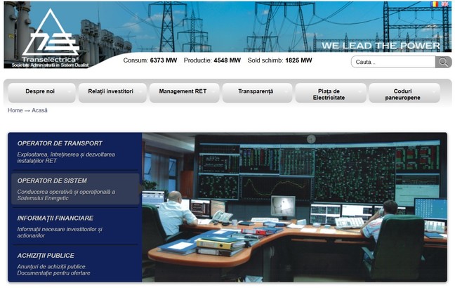 EROARE Transelectrica a afișat greșit pe site timp de 10 ore consumul și producția de energie a României. Pragul psihologic de consum de 8.000 MW nu ar fi fost atins