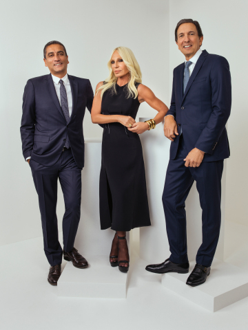 Jonathan Akeroyd (CEO Versace), Donatella Versace, John D. Idol (CEO Michael Kors)