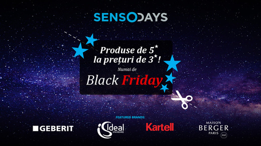De Black Friday, pe Sensodays ai produse de 5* la preț de 3*