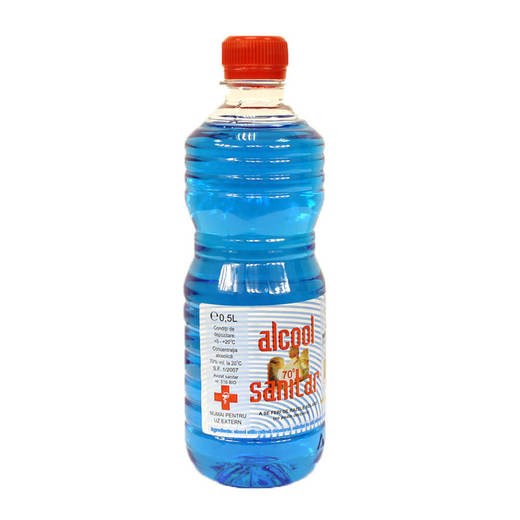 Alcoolul sanitar începe să dispară din magazine, iar online se găsește chiar și la preț dublu