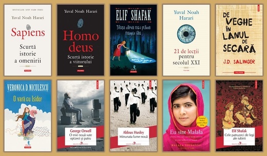 Top vânzări editoriale 2021 - Titluri de Yuval Noah Harari, J.D. Salinger, Elif Shafak, Steinhardt, Stephen Hawking, Constantin C. Giurescu, Igor Bergler