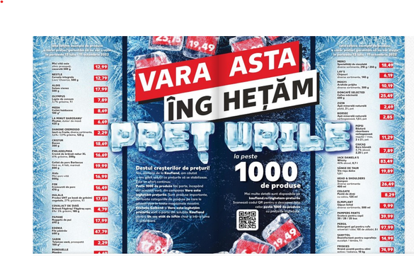 ULTIMA ORĂ FOTO Kaufland, cu mesaj în spațiul public: Se va constata că anumite produse de brand nu vor mai fi pe raft, unii furnizori au comunicat majorări de preț nerezonabile