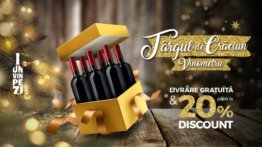 Unvinpezi.ro lansează Târgul de Crăciun Vinometru cu reduceri și transport gratuit la pachete cu 6 sticle de vin