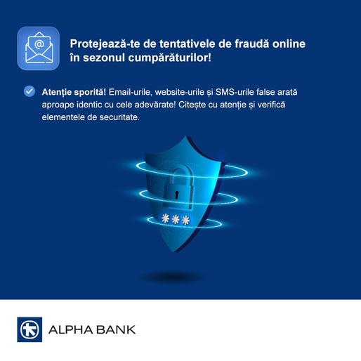 Cum ne ferim de fraude la cumpărăturile online - campanie Alpha Bank