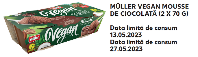 Desert vegan, retras din Carrefour, Kaufland, Auchan și Cora deoarece conține proteină din lapte