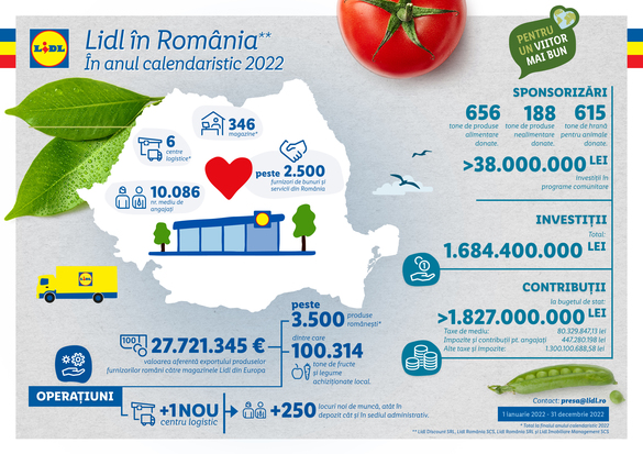 INFOGRAFIC Lidl - rată de profitabilitate în scădere, în România