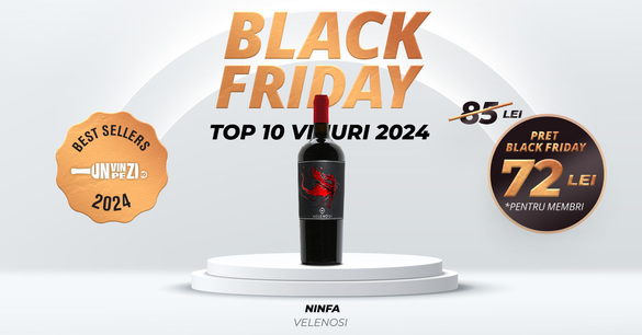 Cele mai vândute 10 vinuri în 2024, acum la Black Friday pe Unvinpezi.ro