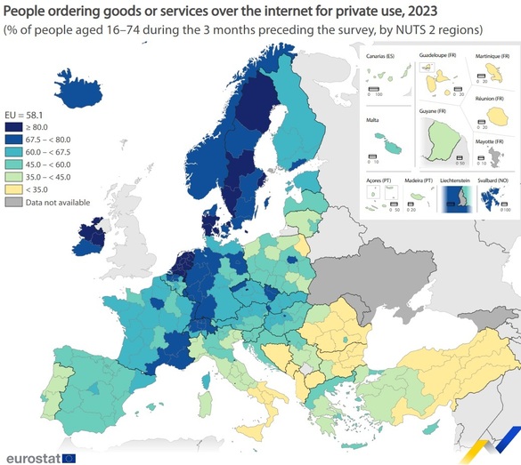 HARTĂ Comerț online în România: Mai puțin de o treime dintre români cumpără de pe internet
