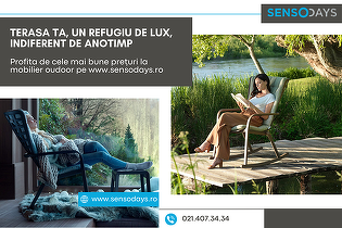 Terasa de lux indiferent de anotimp. Cele mai bune prețuri la mobilier outdoor premium ACUM la SensoDays