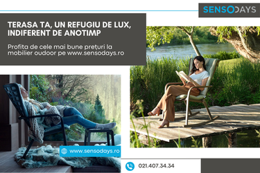 Terasa de lux indiferent de anotimp. Cele mai bune prețuri la mobilier outdoor premium ACUM la SensoDays