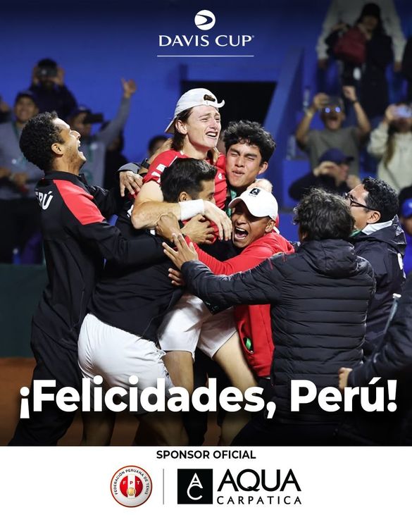 AQUA Carpatica devine partener oficial al Federației Peruane de Tenis și al Cupei Davis