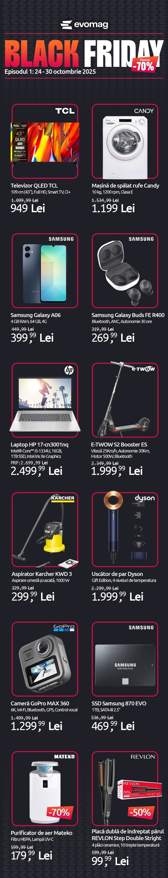 evomag lansează Black Friday 2025. Produsele vedetă FOTO