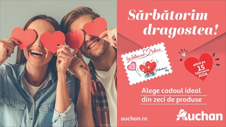 Sărbătorește dragostea cu zeci de produse tematice disponibile de Valentine’s Day la Auchan