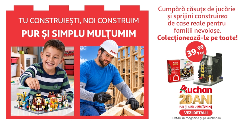 20 de ani în România, un nou proiect pentru comunitate: Auchan susține construirea a 10 locuințe alături de Habitat for Humanity  