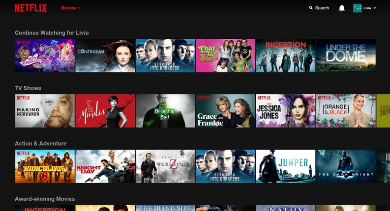 Netflix a fost cel mai popular serviciu VOD din România în prima lună de la lansare