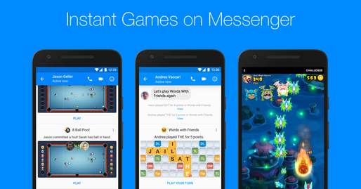 Facebook lansează la nivel global jocurile pentru Messenger
