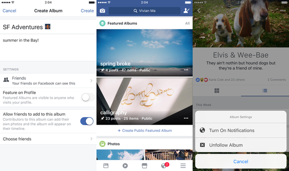 Facebook transformă albumele foto în jurnale care pot conține orice tip de conținut