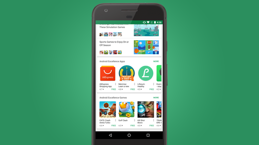Google promovează cele mai bune aplicații de Android într-o secțiune specială a magazinului de aplicații Play Store