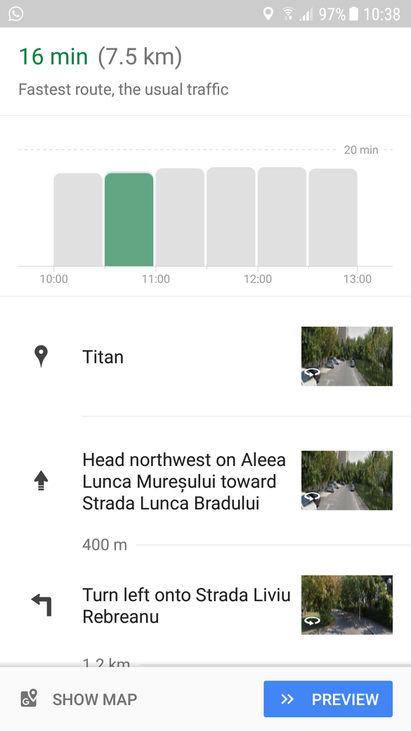 Google Maps primește o facilitate deosebit de utilă: graficul de timp pentru trasee
