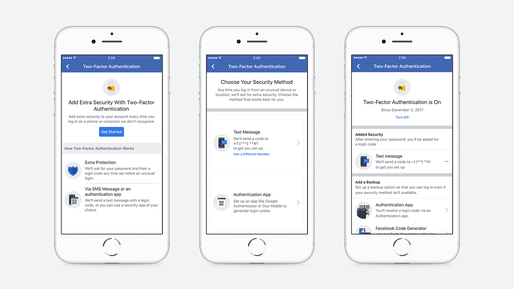 Conturile Facebook pot fi securizate prin intermediul aplicațiilor de autentificare