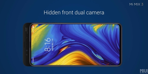 Xiaomi lansează Mi Mix 3, un smartphone cu design unic, 5G și 10 GB RAM care va fi vândut în Europa. La ce preț va fi vândut